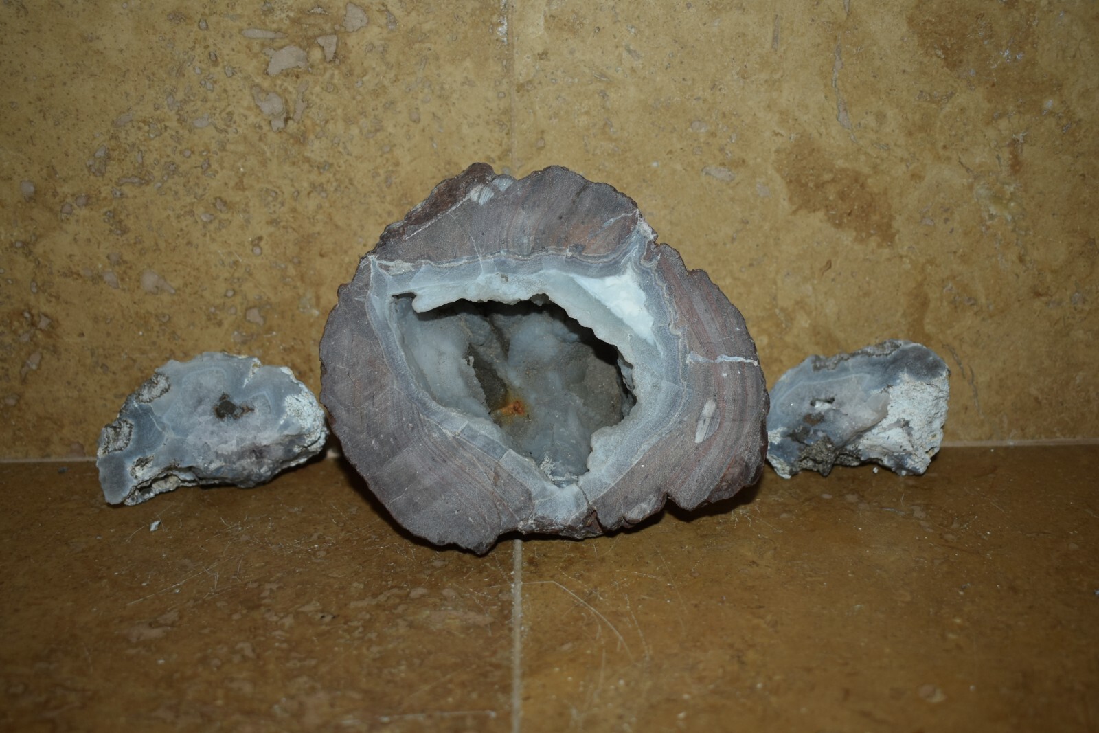 Vintage Natural Raw Agate Dugway Geode geodes Quartz Crystal Stone Rock Set lot