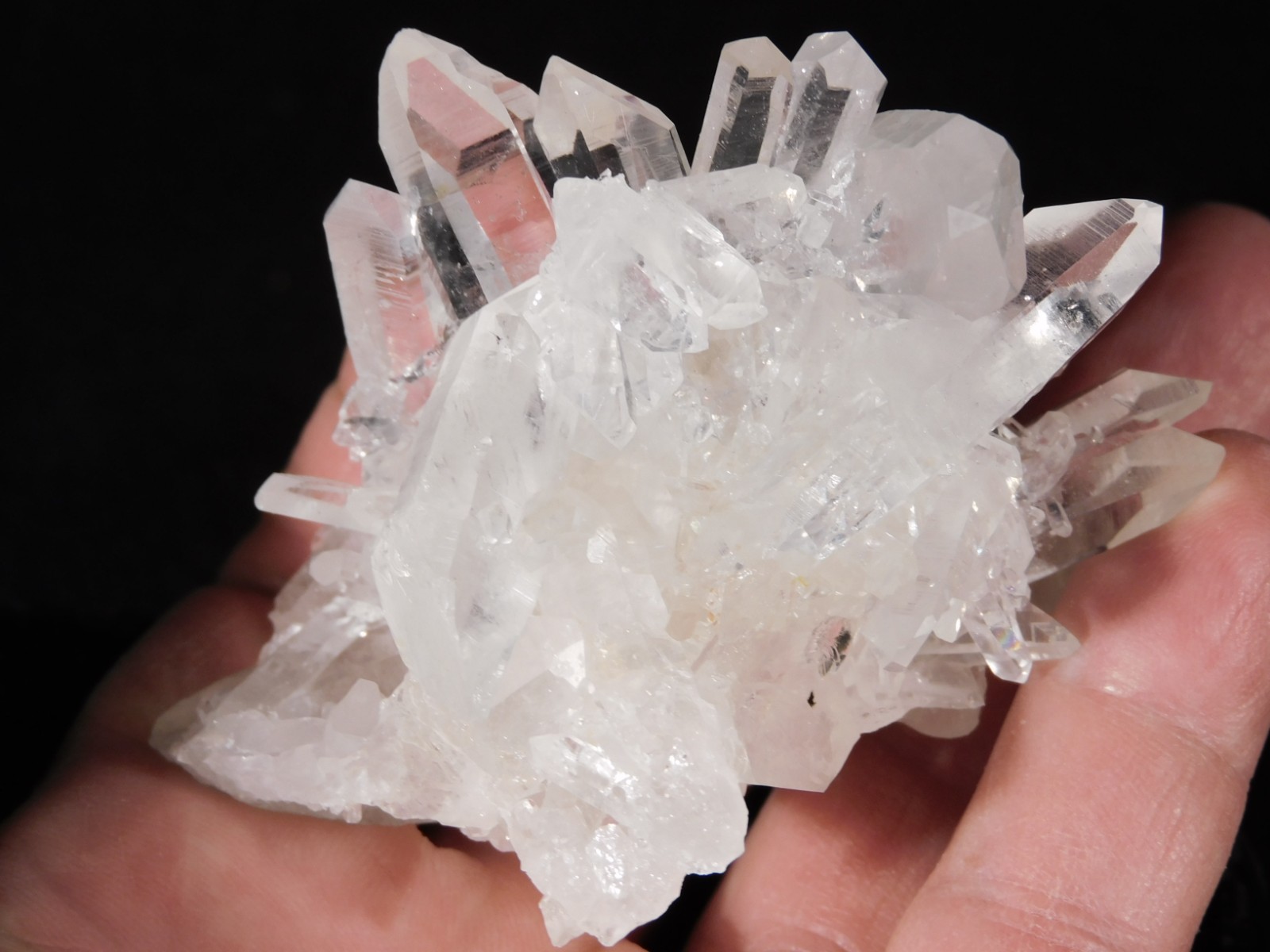VERY TRANSLUCENT Quartz Crystal Cluster Collier Creek ARKANSAS 135gr