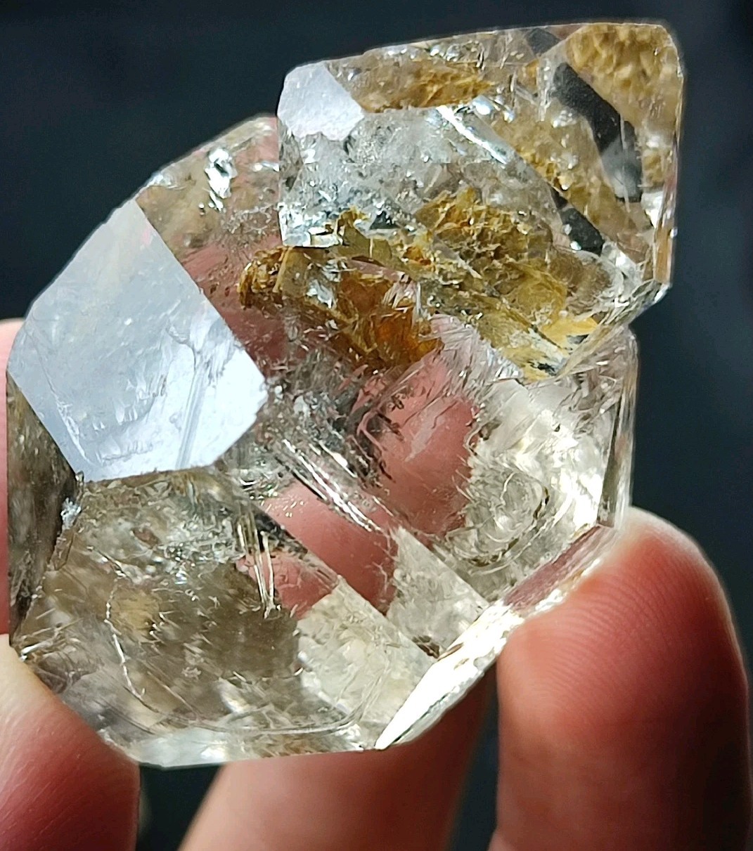 Herkimer Diamond Quartz DT Crystal With Good Clarity & Nice Growth-90-grams.