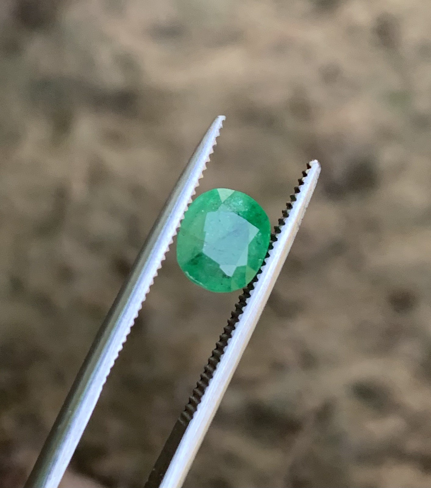 0.65 Ct Natural Oval Shape Emerald Gemstone From Pakistan.