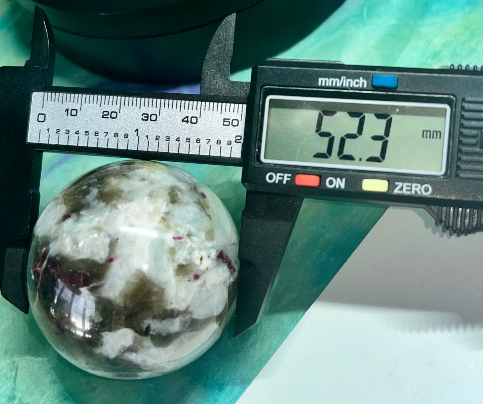⚡️sale⚡️🩷⚪️ Pink Tourmaline Smokey Quartz crystal sphere crystals 200g 52mm