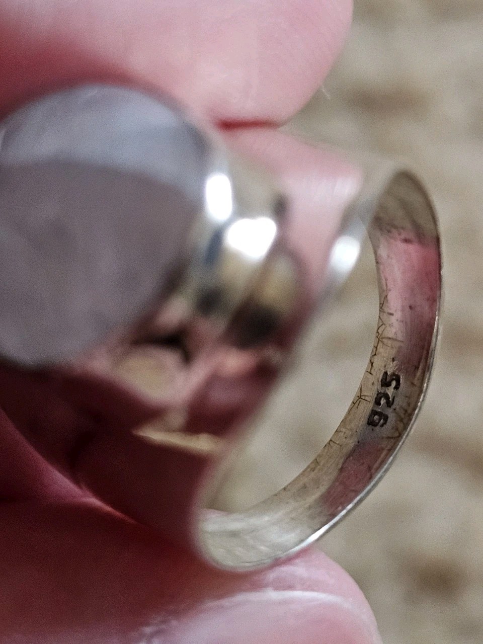 Sterling Silver Moonstone Ring, Size 7, Crystals & Stones, Mineral Specimen