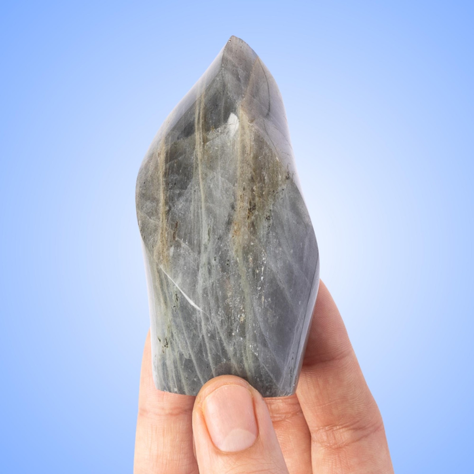 Labradorite Flame Natural Hand Carved Crystal Decorative Stone Home Decor Gift