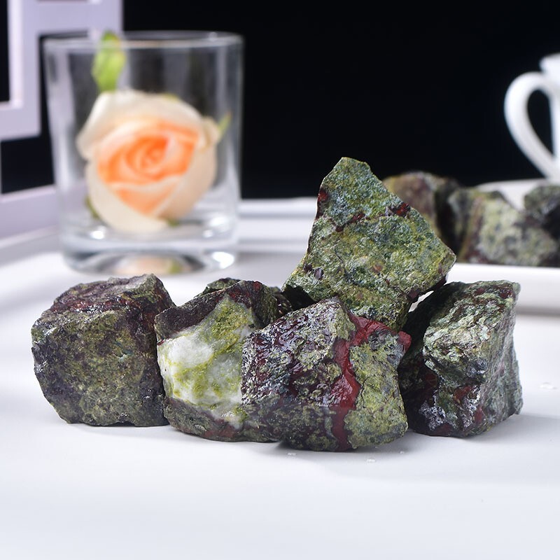 Raw Rough African Blood Stone Chunks Healing Crystal Rocks for DIY Gifts 1PCS