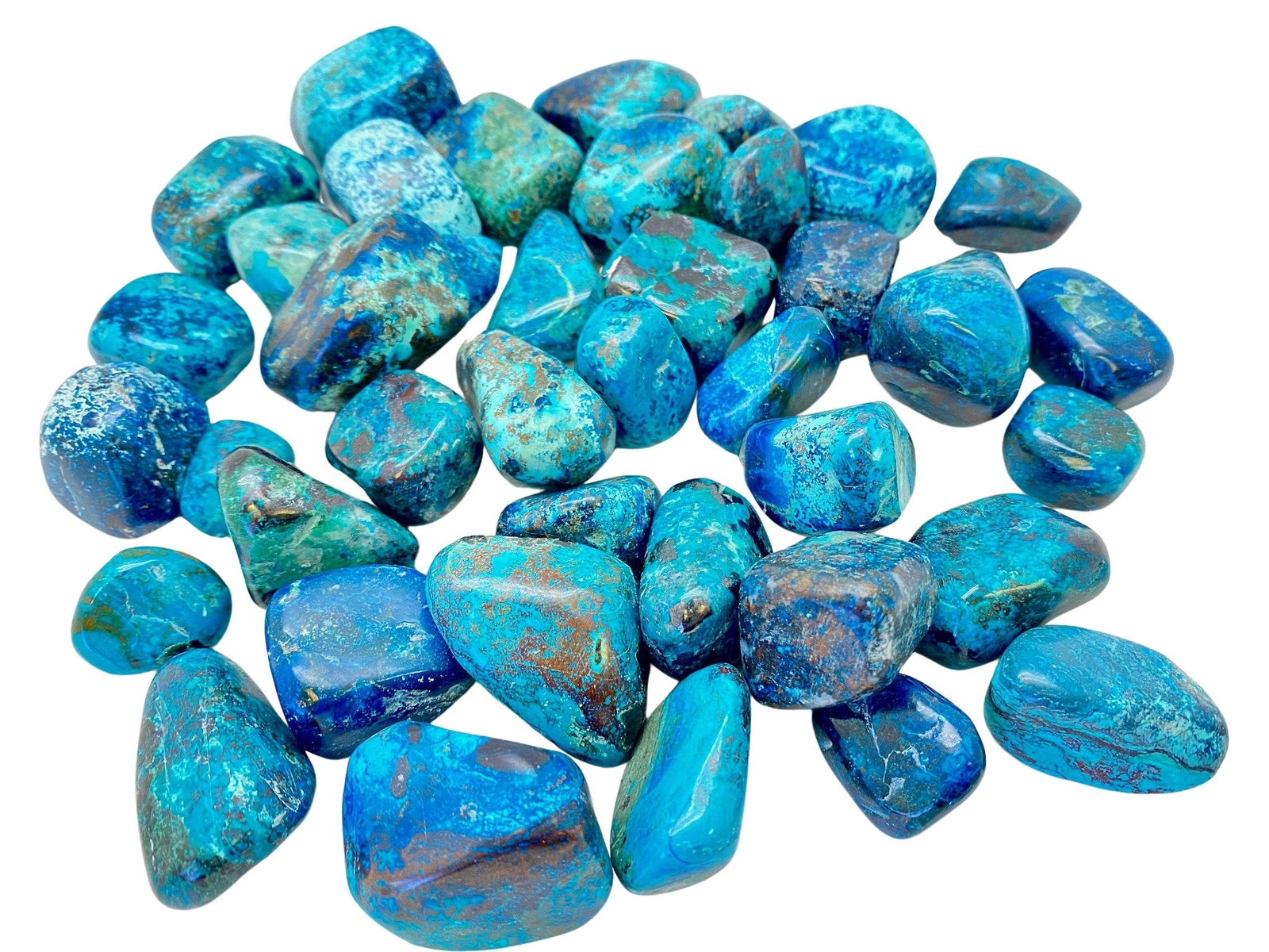 Shattuckite Tumbled Stone – Polished Natural Shattuckite Crystal from Congo