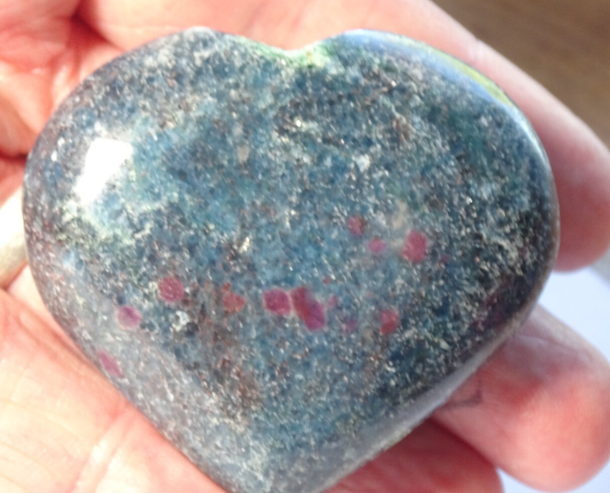 LOVELY LARGE RUBY in KYANITE HEART – Approx . 5.5 x 5.4 cms – 114 gms #1