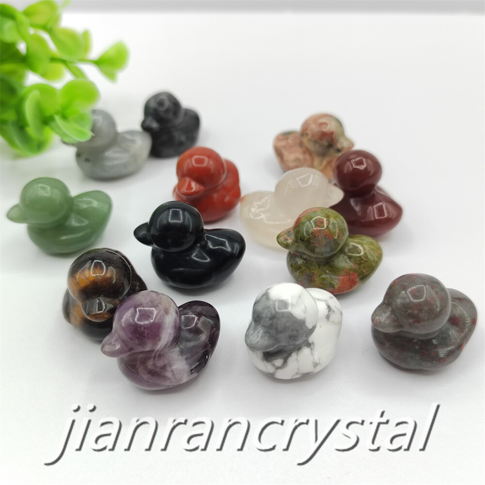 50pcs Mix Natural Quartz Crystal Duck Skull Carved Animal Skull Wholesale