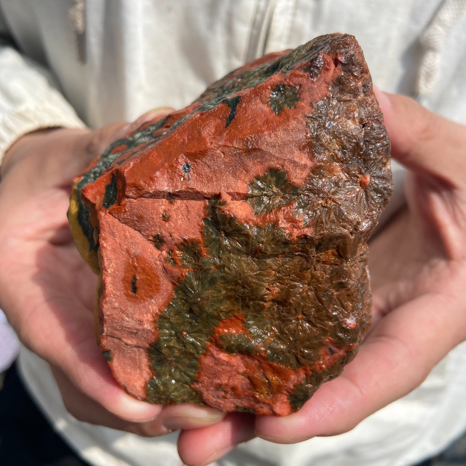 1.3LB Rare Natural Raw Ocean Jasper Rough Quartz Crystal Mineral SpecimeM