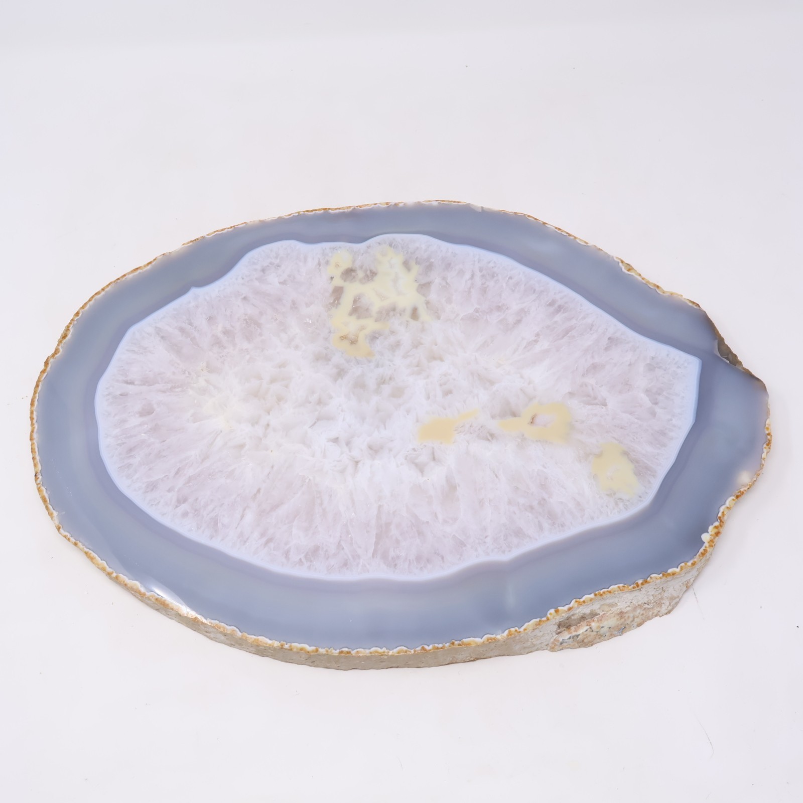10 lb Agate Slice Geode Gemstone Brazil 16″ Across Polished