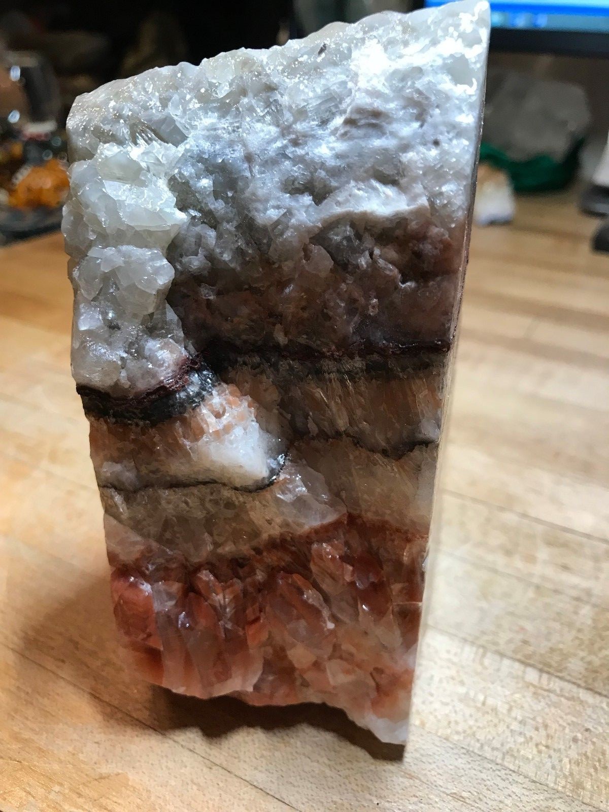 Multicolored Calcite Crystal Mineral Gemstone Medium Natural Rock Specimen 004