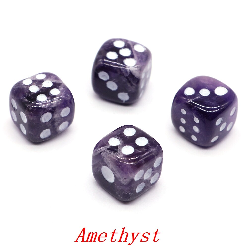 15mm Natural Stone Carved 6Sided Round Corner High Quality Boutique Crystal Dice