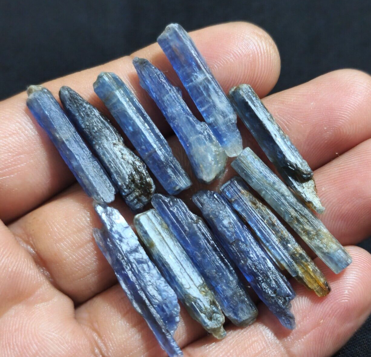Ultimate Blue Kyanite Raw 12 Piece Lot Size 25-30 MM Loose Gemstone For Jewelry