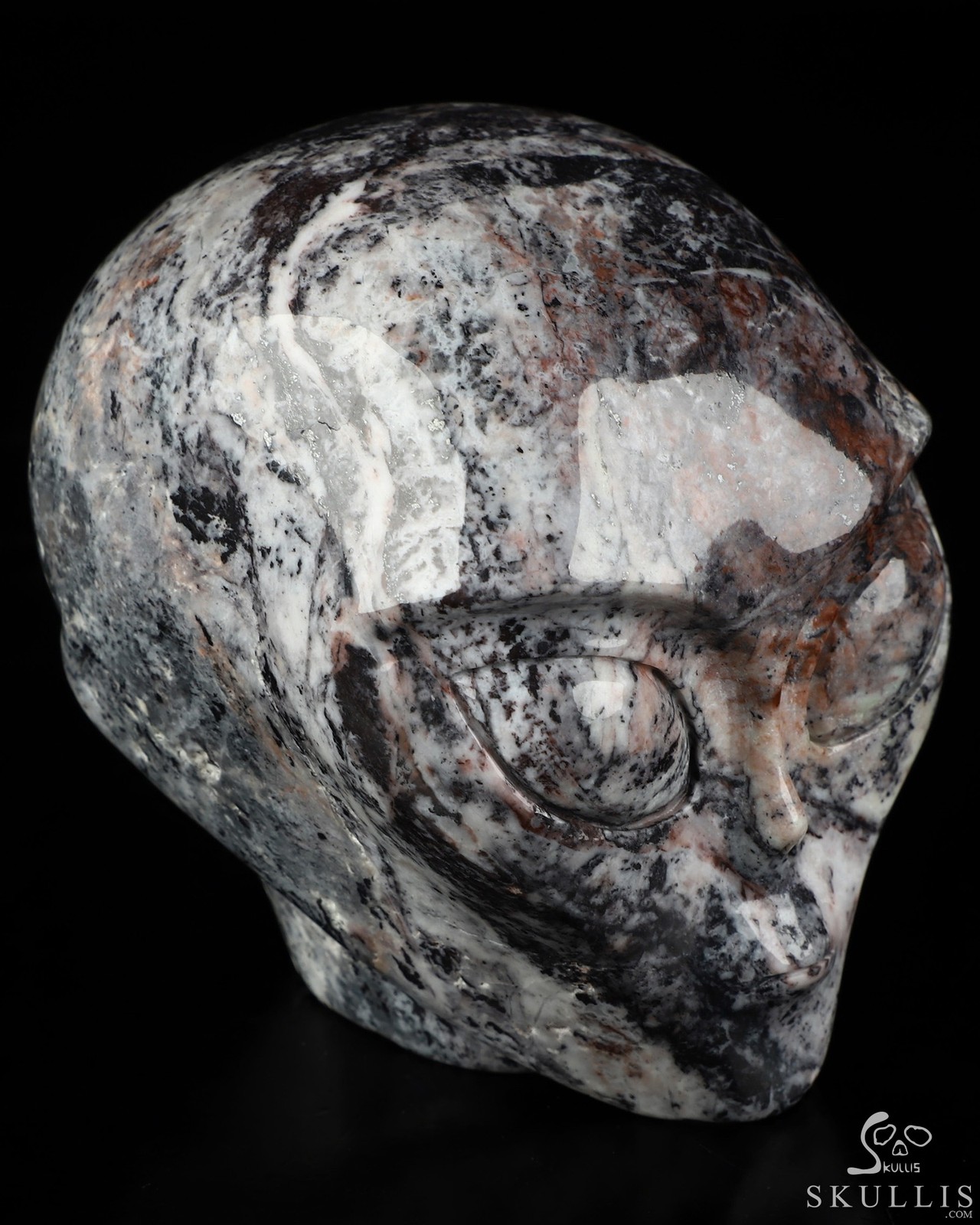4.0″ Unknown Stone Star Being Female Alien Crystal Skull , Fine Art Sculpture