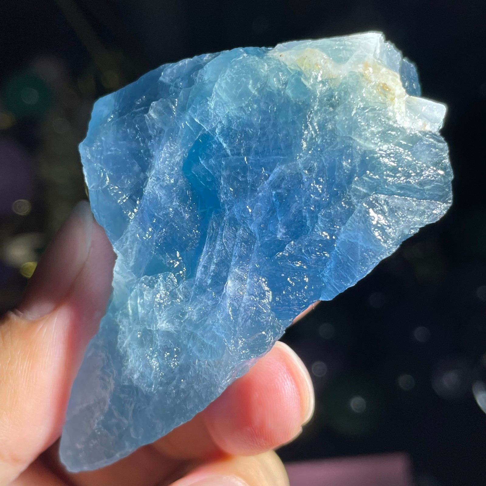 145g Natural Rough Dark Blue Fluorite Quartz Crystal Raw Stone Specimen Healing