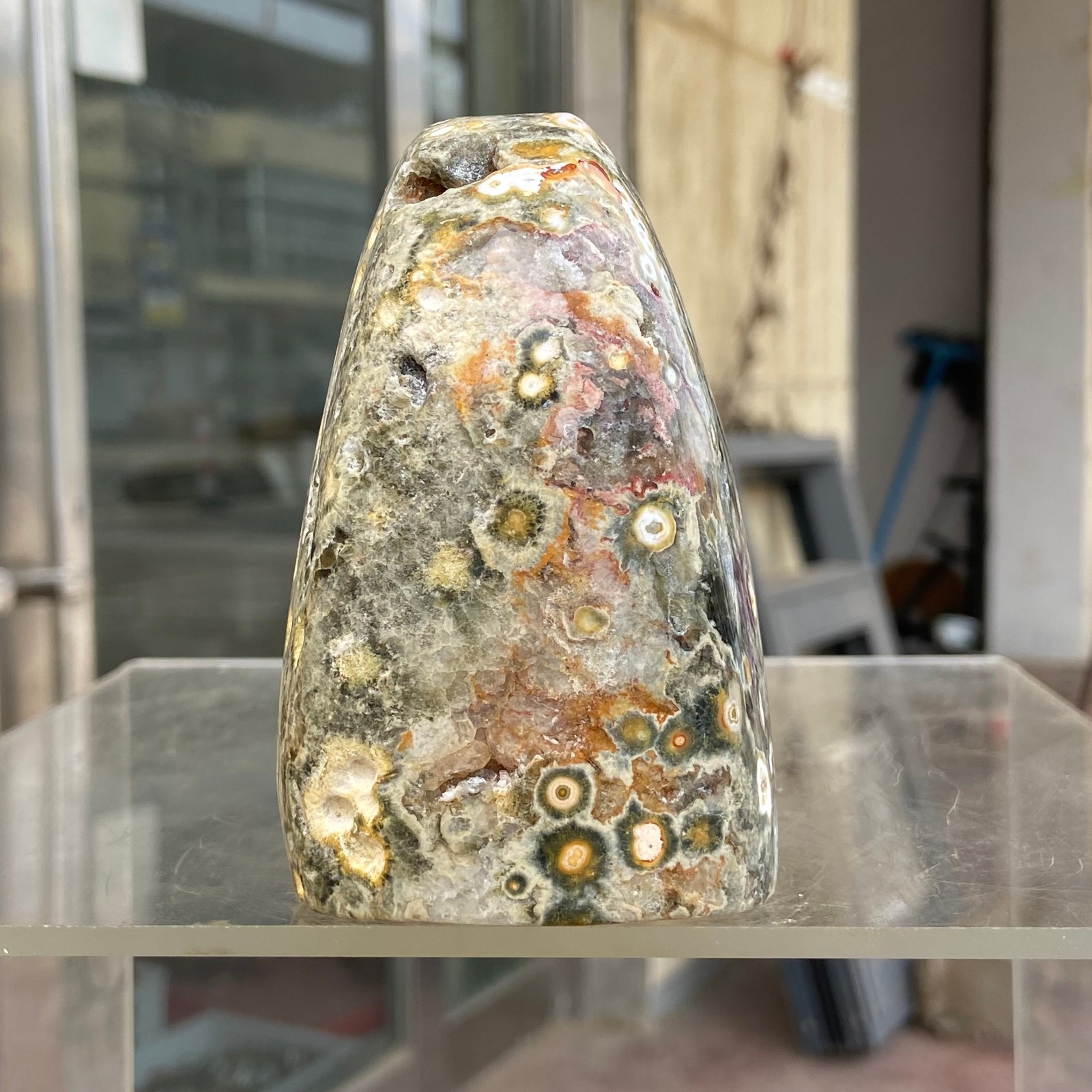 510g Natural Colourful Ocean Jasper Freeform & Druzy Crystal Mineral Specimen