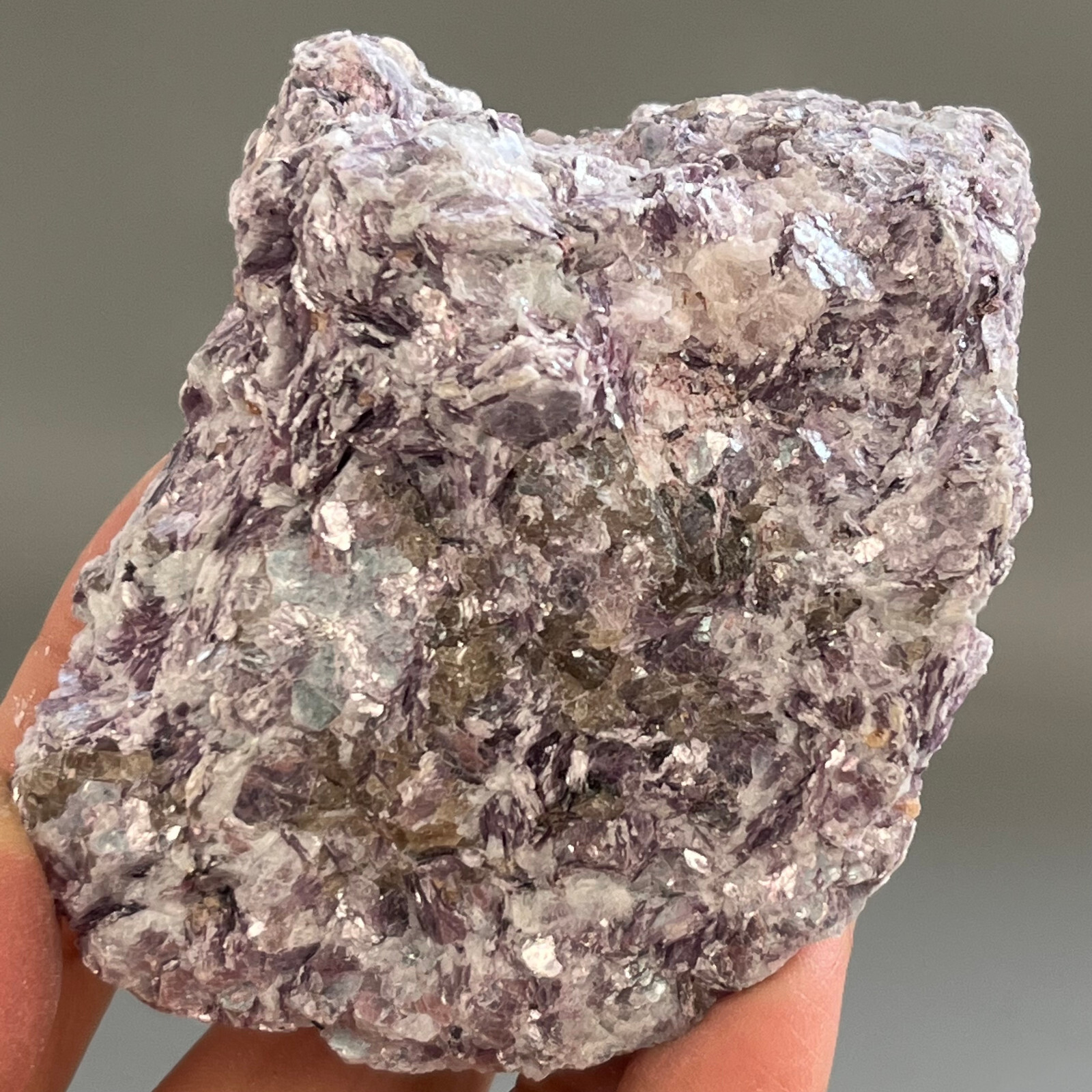 239g Natural Marvelous Lepidolite Purple Mica Crystal Reiki Stone Specimen CG10