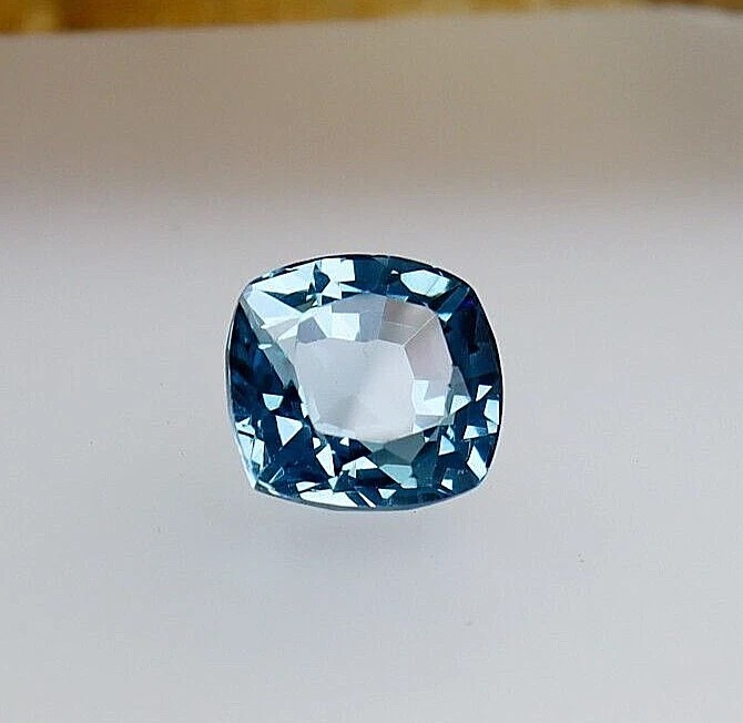 Cushion Cut 10 Ct Loose Gemstone Certified Natural Santa Maria Blue Aquamarine