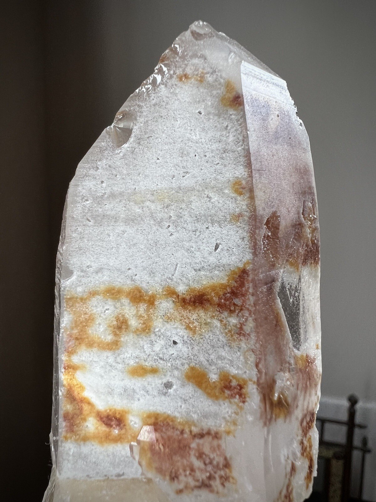 239g Rare Inclusion Quartz Crystal Lithium Quartz Point Brazil Quartz Specimen