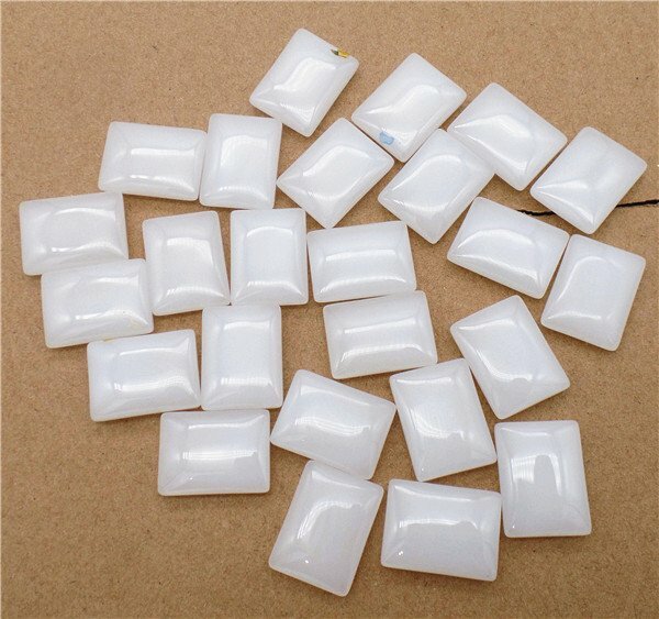 25Pcs/set 20x15x6mm White Jade Runes Set for Healing Reiki Stones Gift HH7712