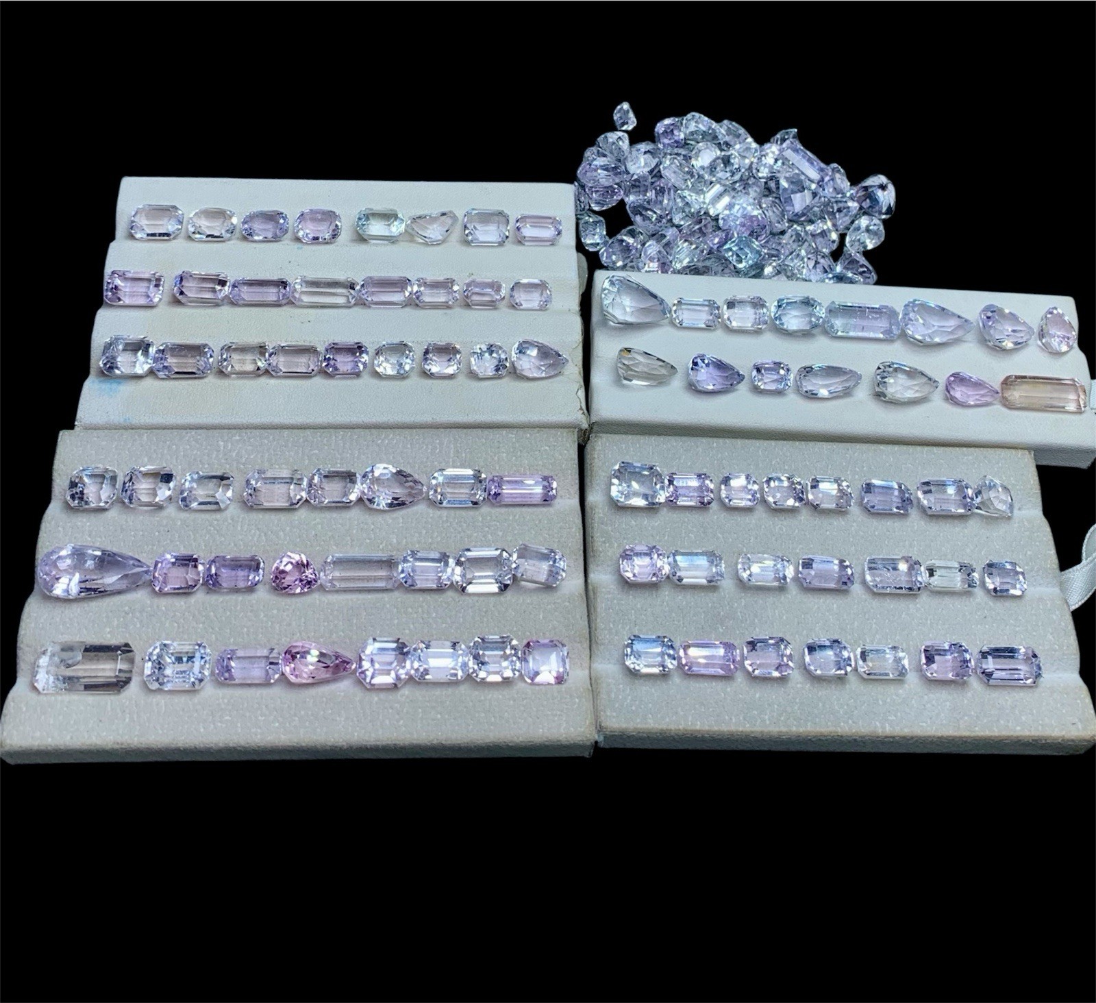 Multi Colour Kunzite 250 Carats Loupe Clean And Eye Clean Gemstones Lot