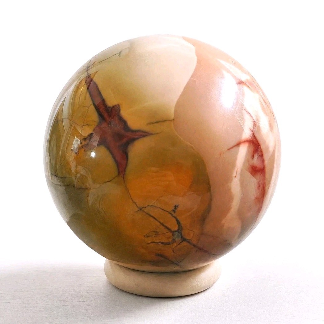 Natural Polished Mookaite Jasper Sphere 2.87″ – 520g – USA