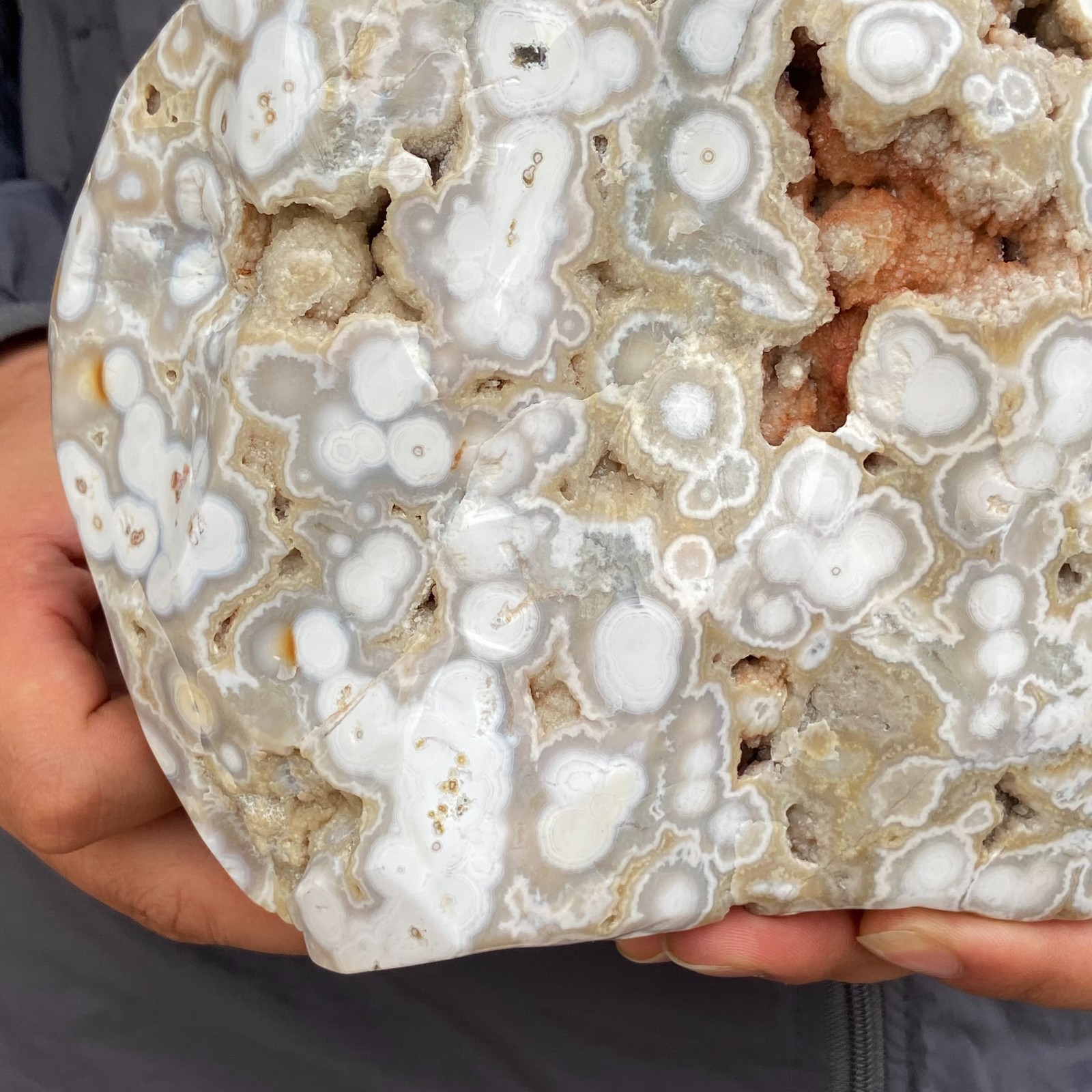 6LB 8th Vein Natural Ocean Jasper Freeform & Druzy Crystal Mineral Specimen
