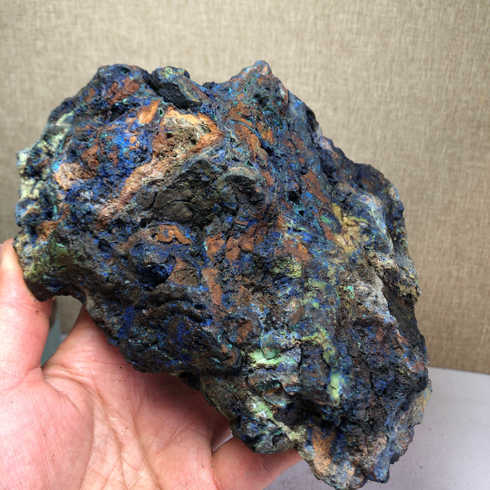 2.4LB Natural Azurite Malachite gemstone Rough original Crystal Specimen A3294