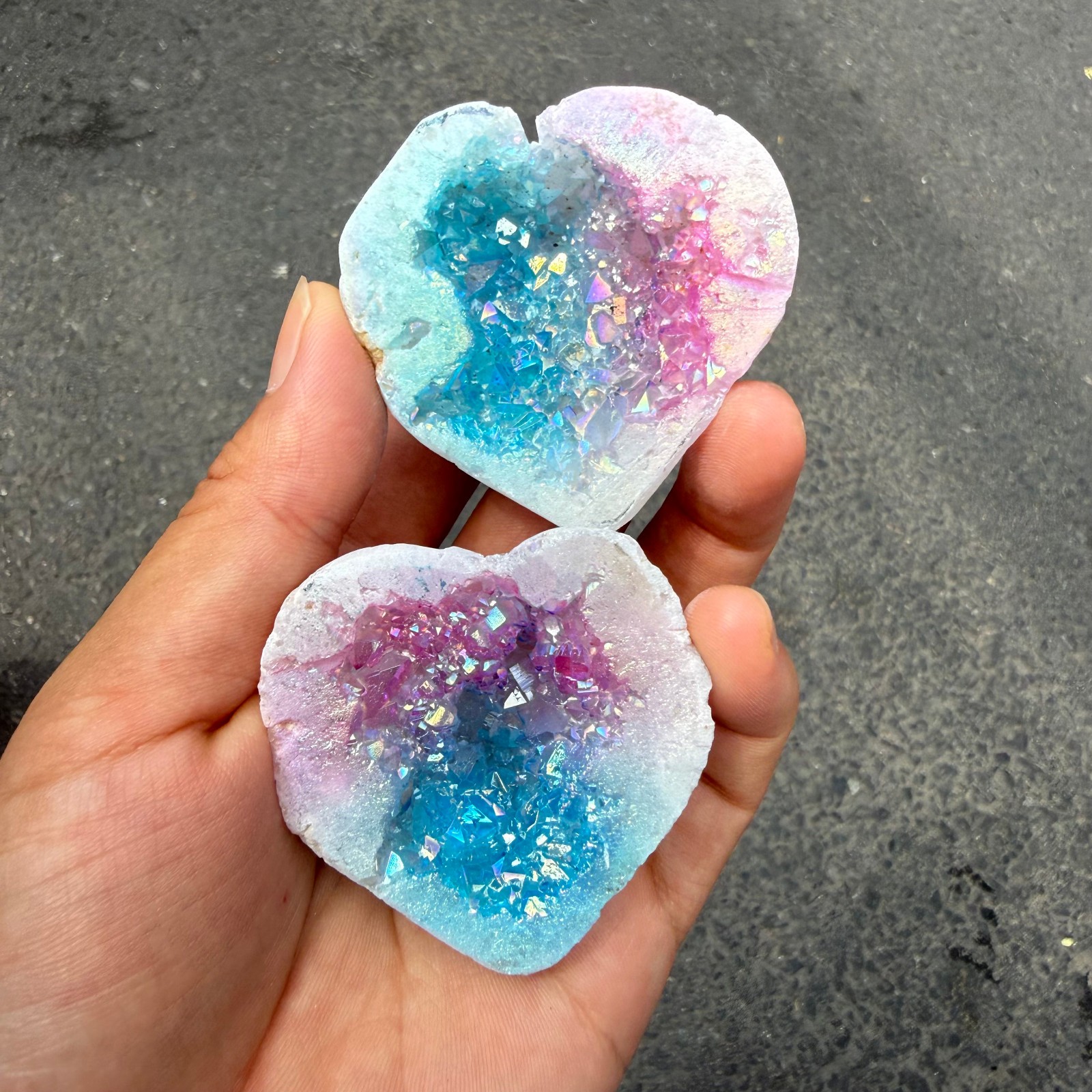 White druse Cave run-of-mine crystal Healing gift random 2pc