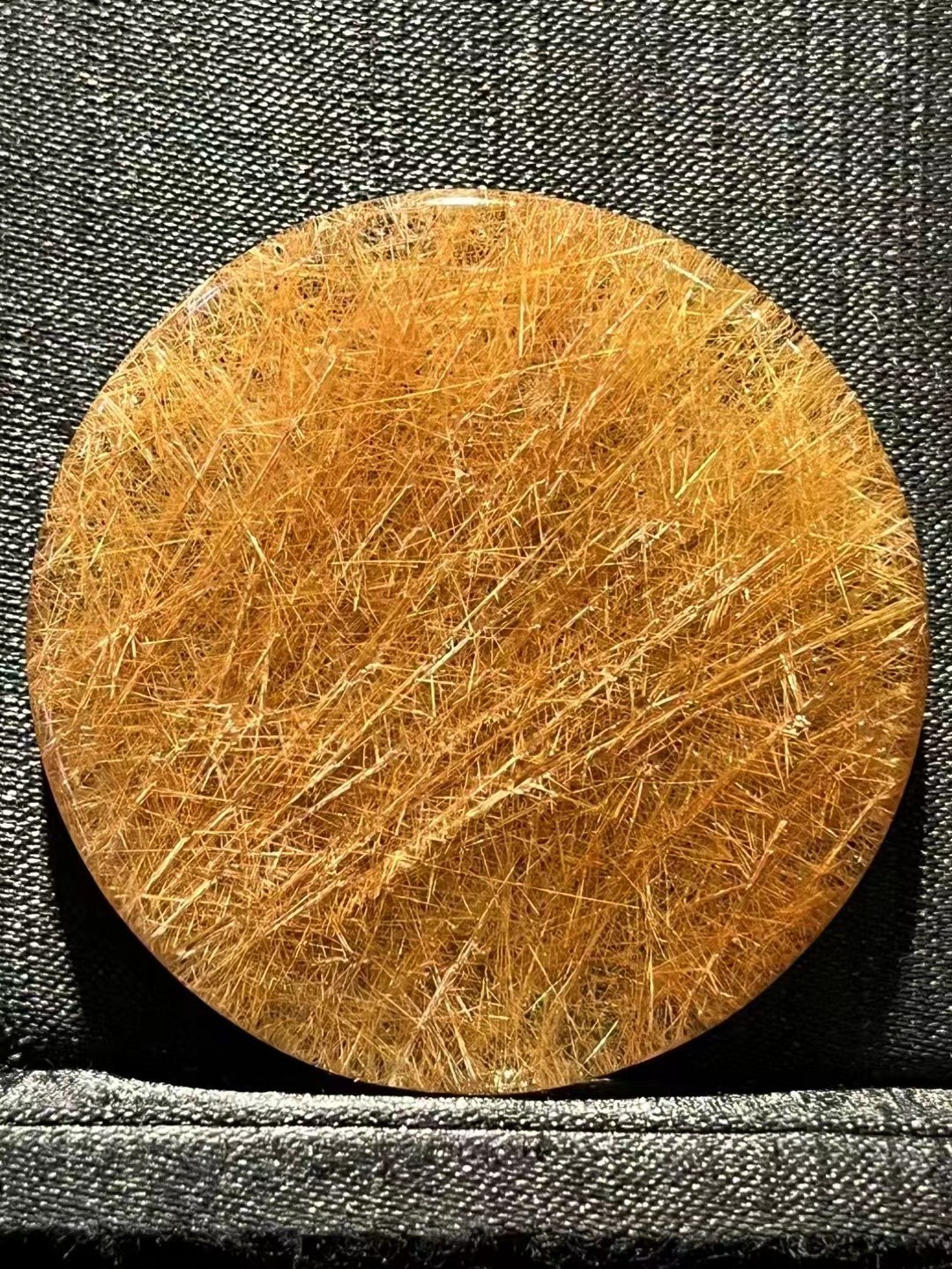 49*4.5mm A+ Natural Gold Rutilated Quartz Carved Crystal Reiki Energy Pendant