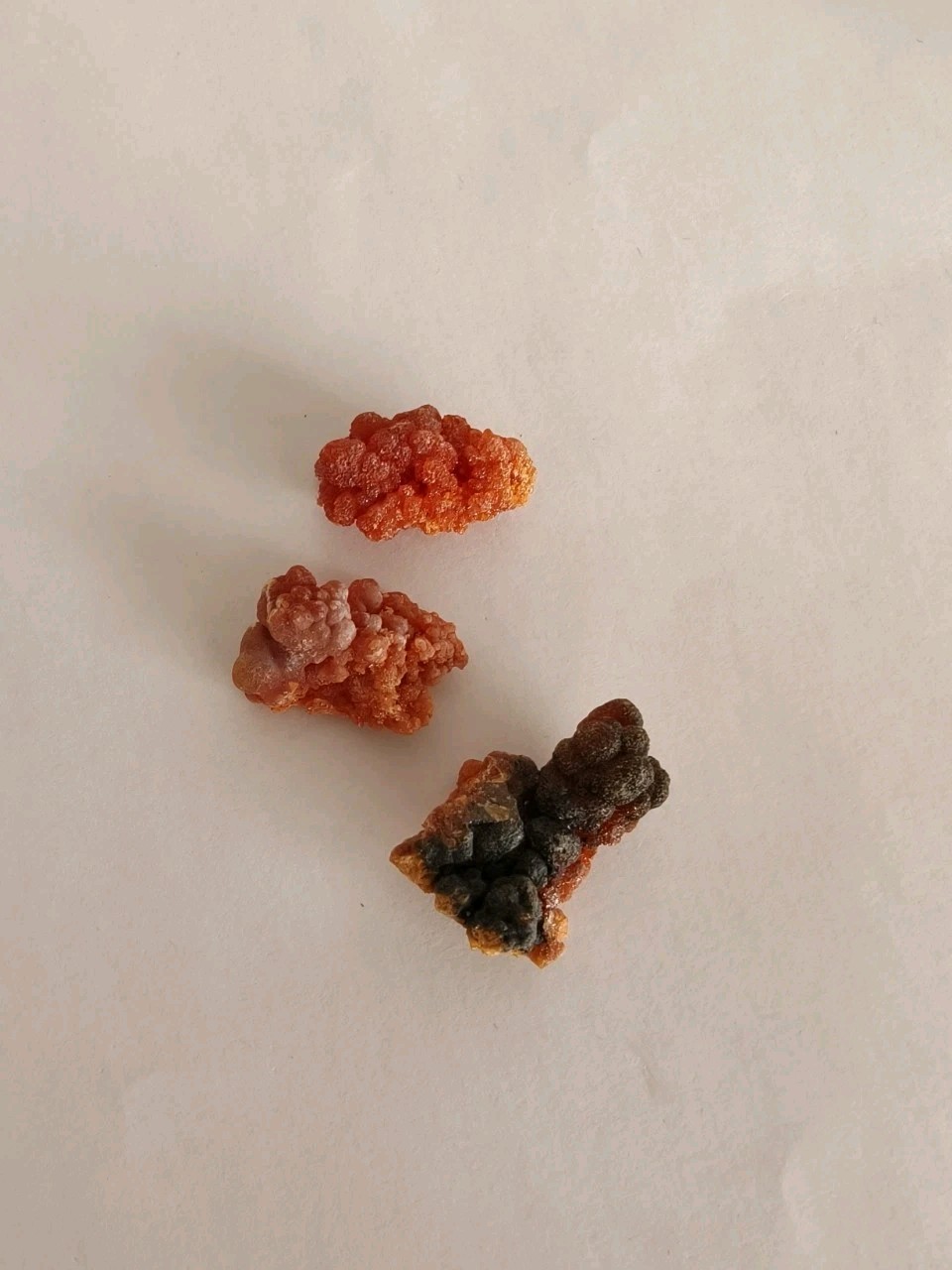 3 Pcs Zincite Specimen Lot 15g Total Red Orange Polish Crystal 2cm