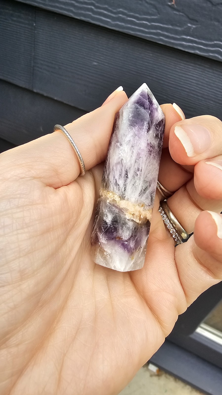 ⭐️SALE⭐️ Rainbow Fluorite Mini Point 43g 6.5cm Healing Anxiety