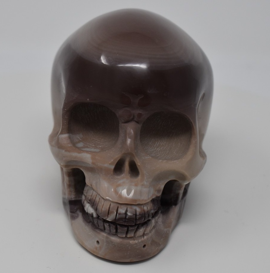 Jasper Hand Craved Skull 966 grams (2 lb 2.0 oz)