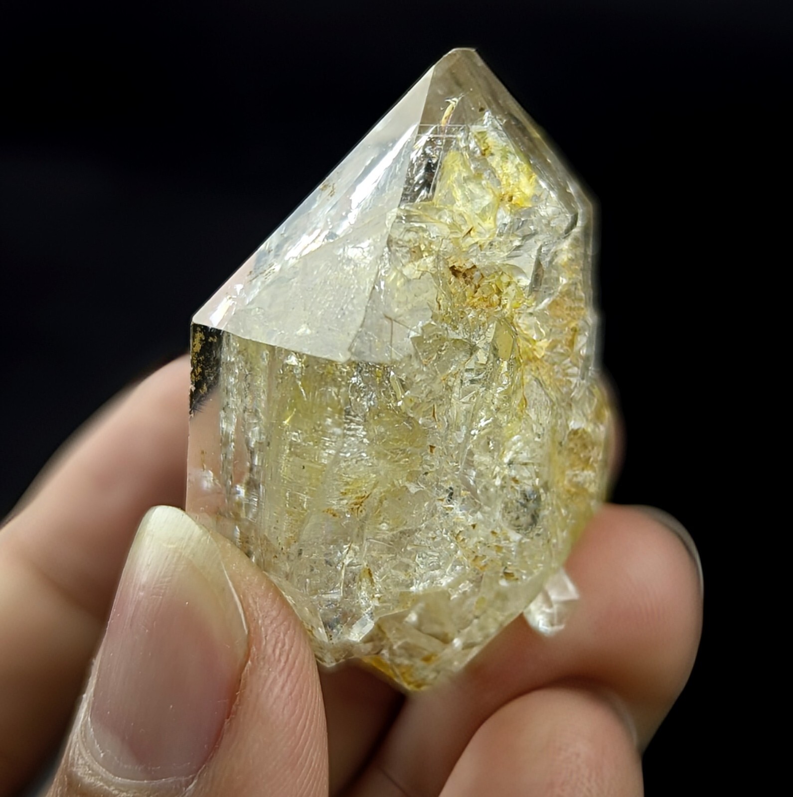 Clay Included Window Quartz Crystal, Terminated, From Pakistan, 35 Grams