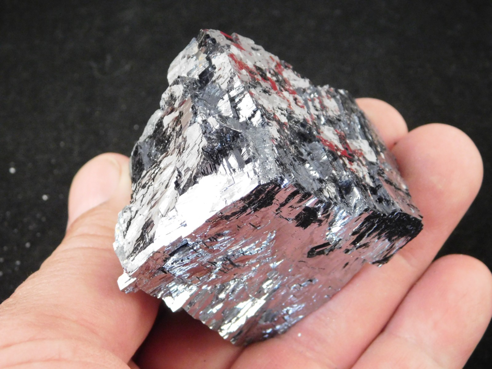 Big! Super Heavy! Stepped GALENA Crystal CUBE 100% Natural Missouri 413gr