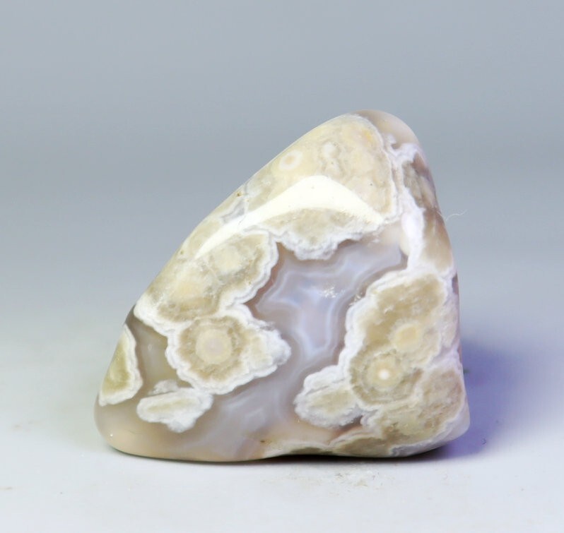 Natural Ocean Jasper Agate Quartz Crystal Round Pendant Reiki Stone Mineral