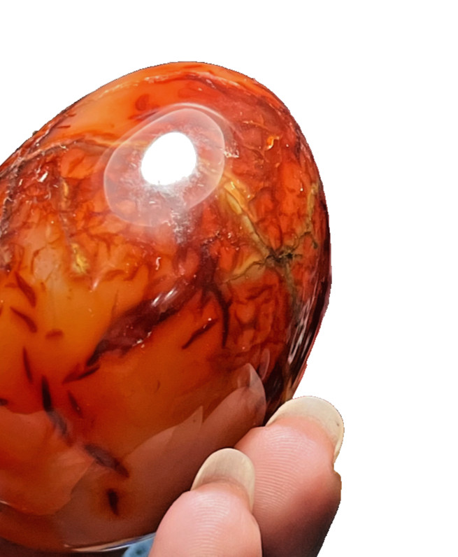 Beautiful Unique Natural Polished Red Carnelian Stone Crystal Sphere 2.5″