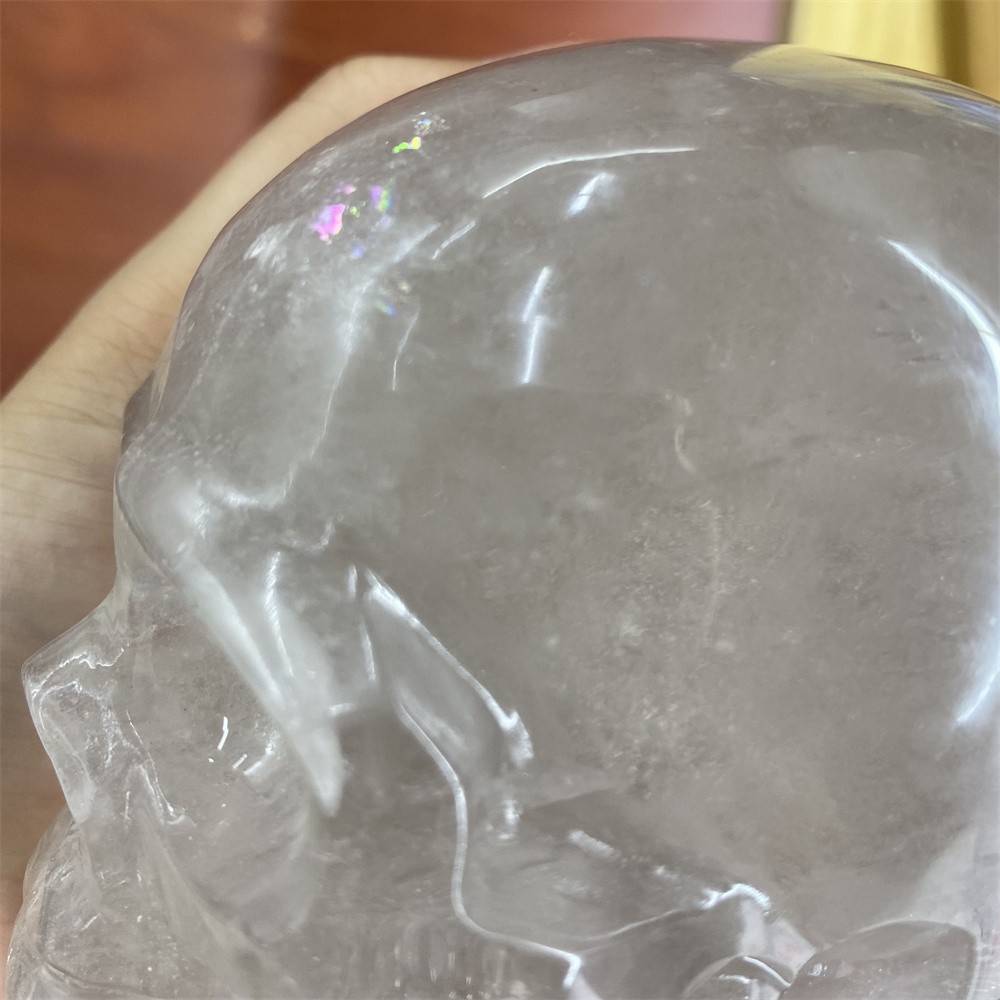 1.9LB 4.2″Natural A+Smoky Quartz Skull Statue Crystal Carving Reiki Heal Decor
