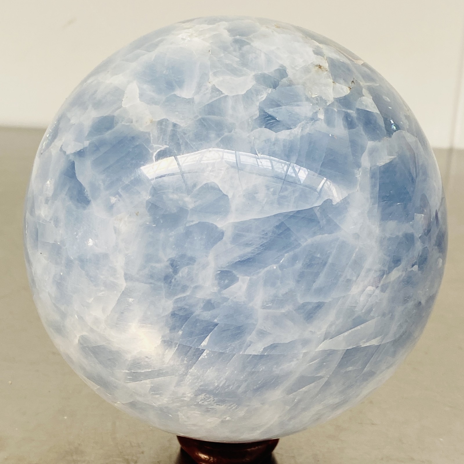 Natural Blue Celestite Crystal Sphere Ball Healing Madagascar 2840G (6.26LB)