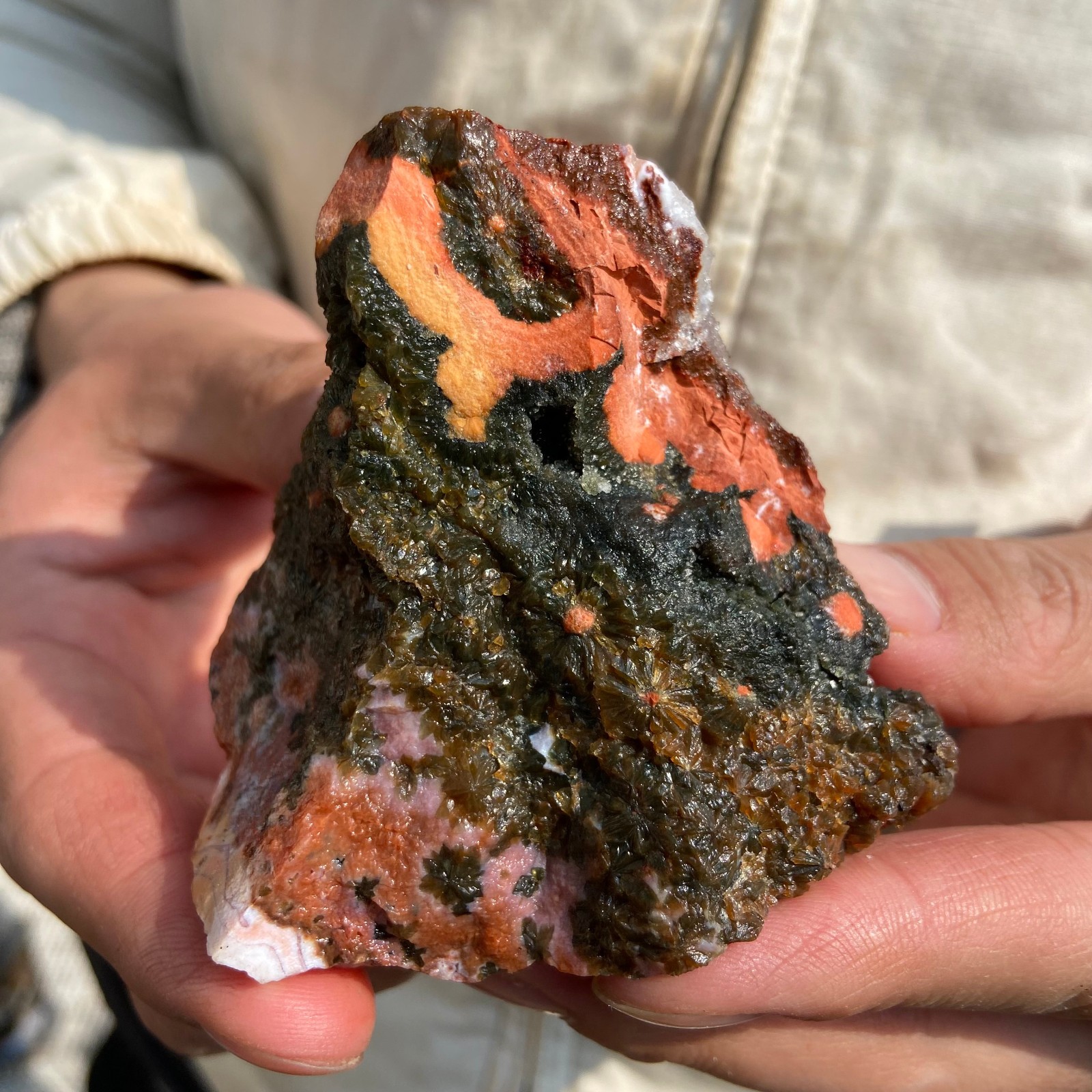 0.44lb Natural colourful ocean jasper raw stone crystal rough mineral specimen