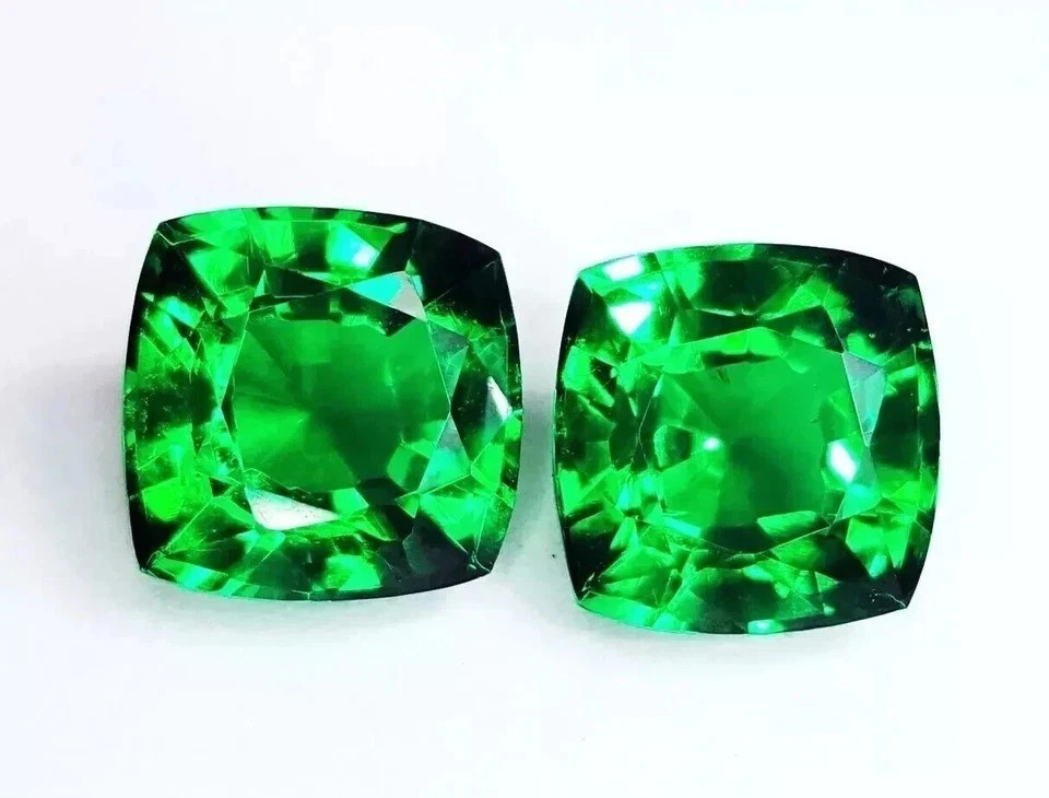 Natural Colombian CERTIFIED Emerald Pair 30 Ct Cushion Cut Matching Gem IGL 6LHF