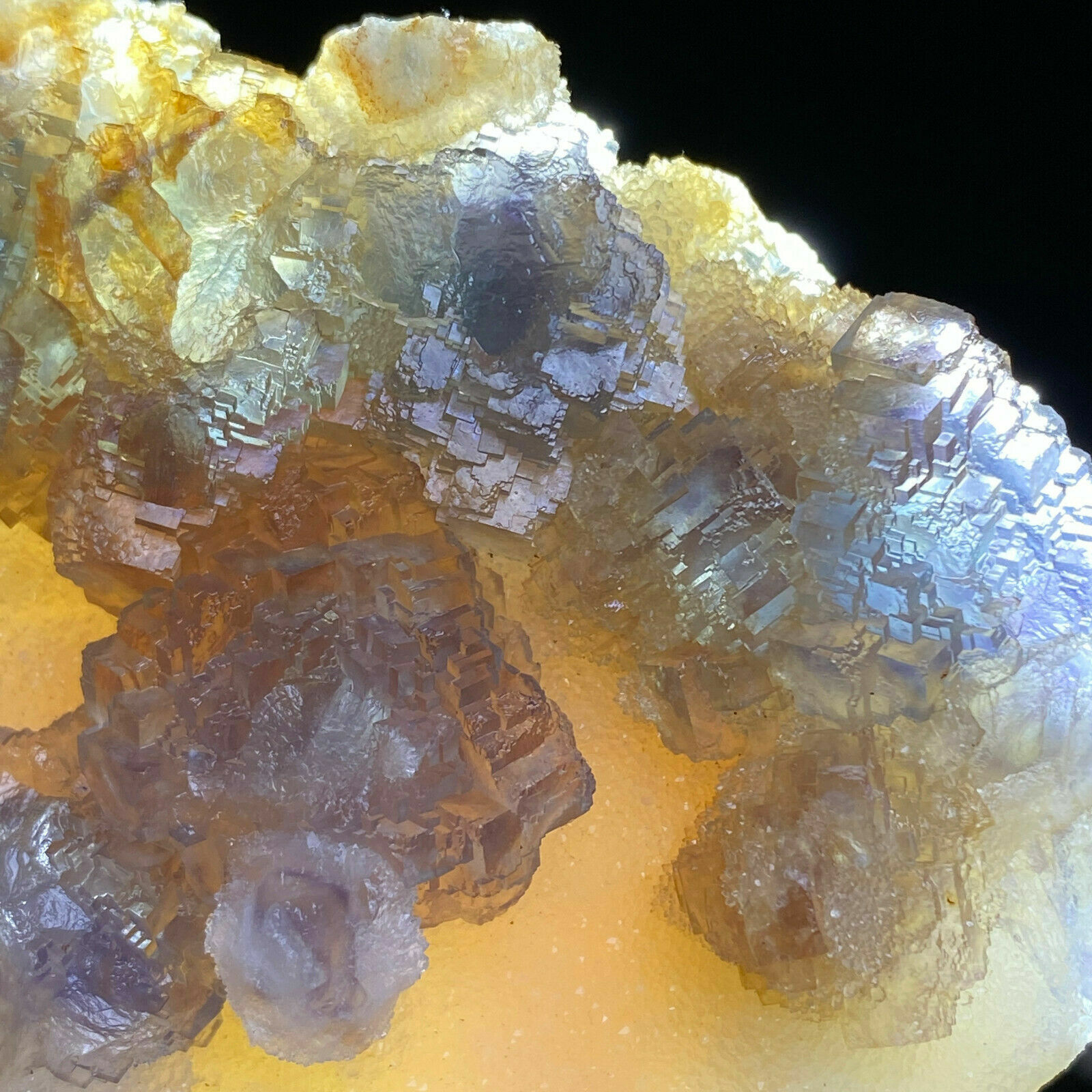 163g Translucent Purple/Green Cubic Fluorite & White Quartz Mineral – Fujian