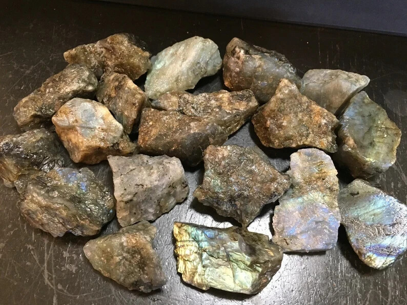 Flash Raw Labradorite Large Rough Mineral Rock Specimen Healing Crystal Gift 1PC
