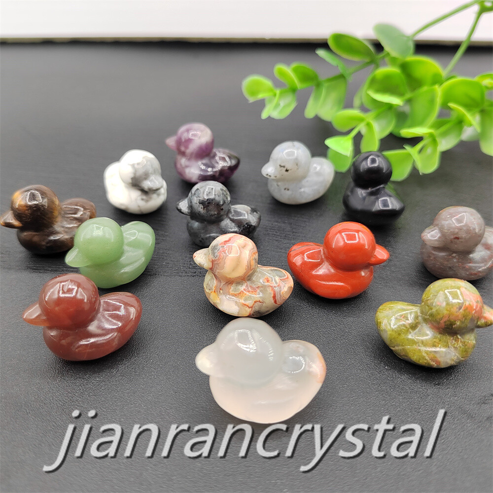 50pcs Mix Natural Quartz Crystal Duck Skull Carved Animal Skull Wholesale