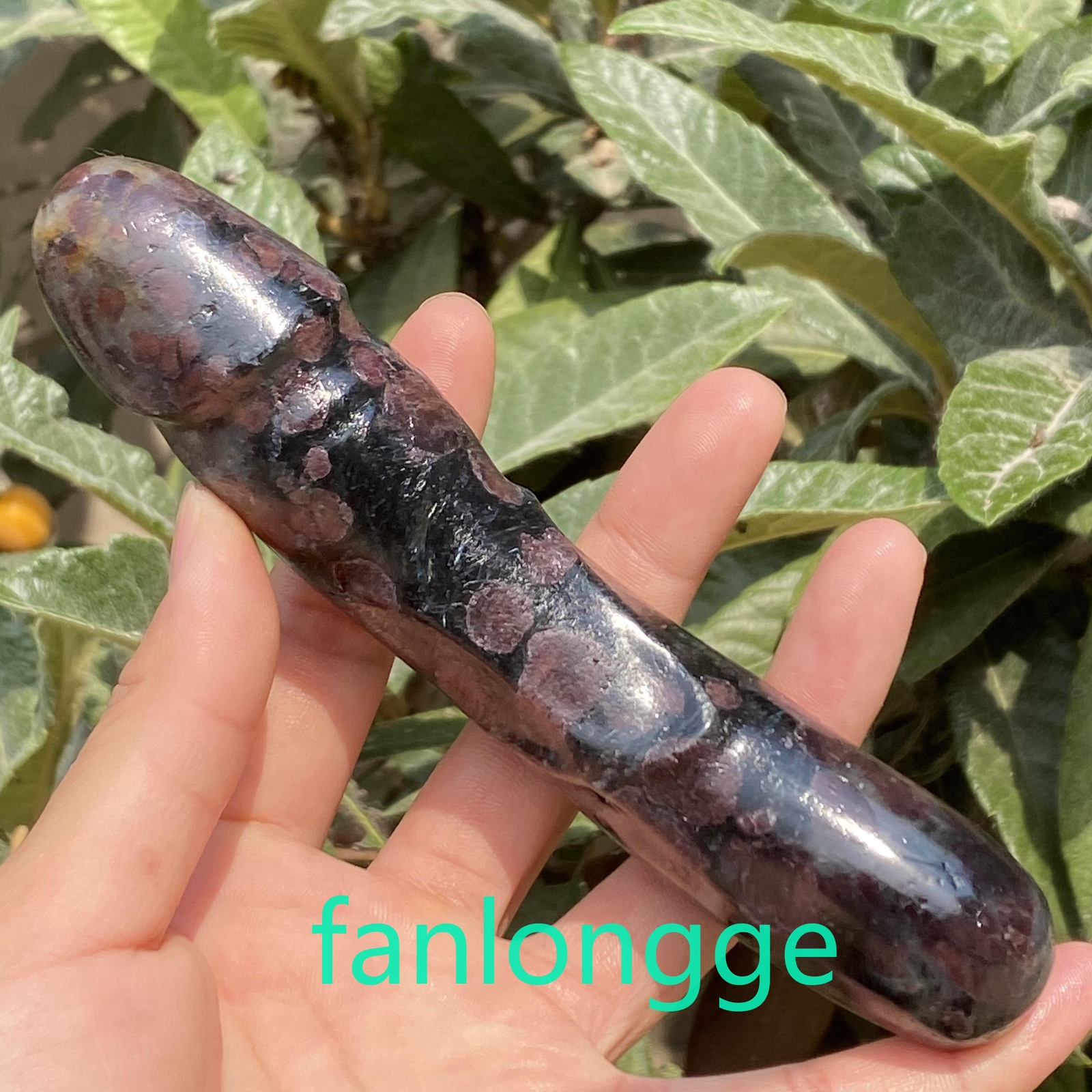 6in Natural Garnet Male Penis Quartz Crystal Skull Massager scrub Gem 1PC