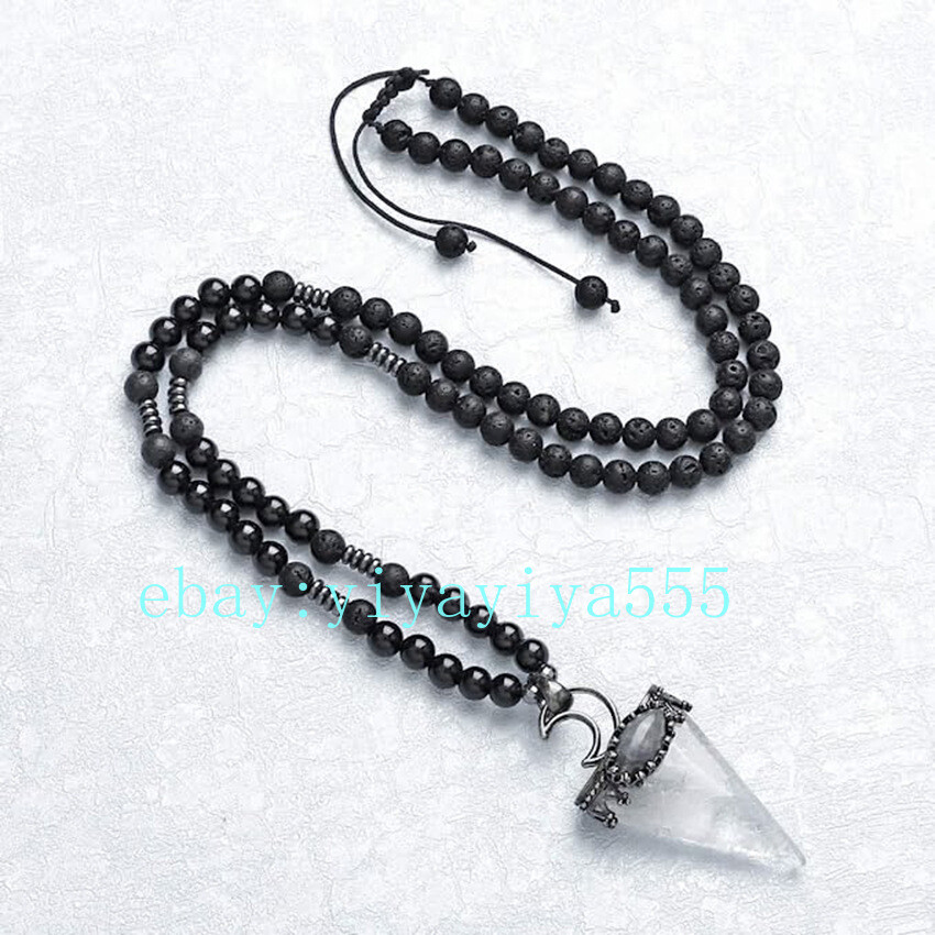 Natural Amethyst Tiger’s Eye Stone Beaded Necklace Gemstone Arrow Charm Pendant