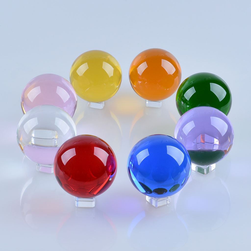 LONGWIN 50mm Quartz Crystal Ball Sphere Healing Crystals Photo Props Free Stand
