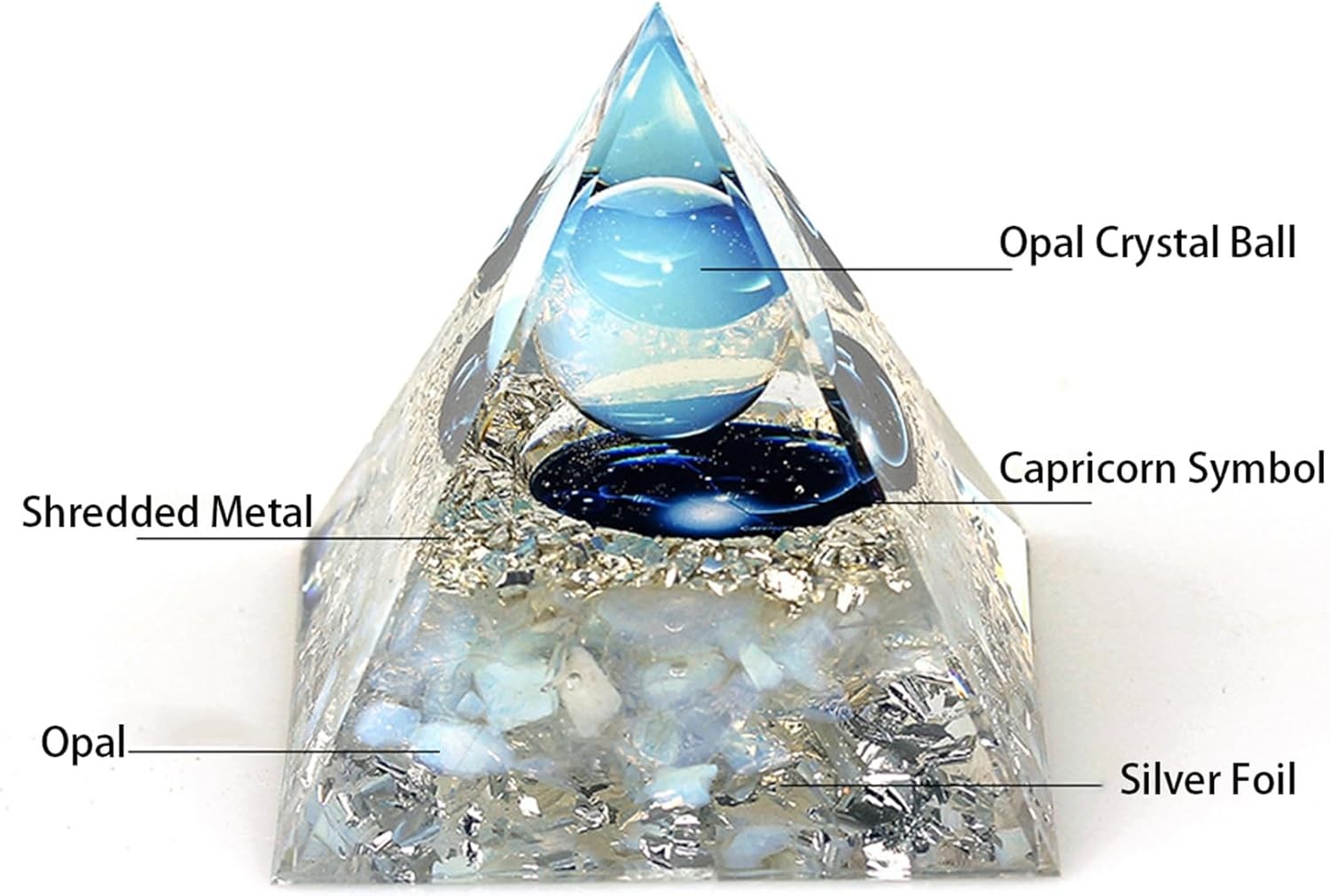 Orgone Pyramid Energy Generator Emf Protection Healing Meditation Orgonite USA