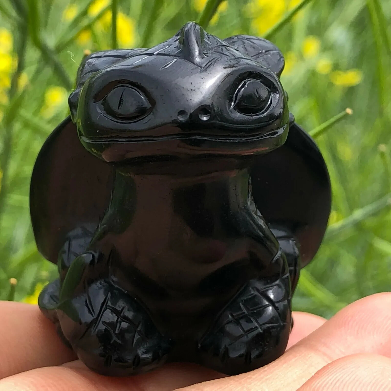 1pc Natural obsidian crystal Quartz hand carved crystal skull reiki healing