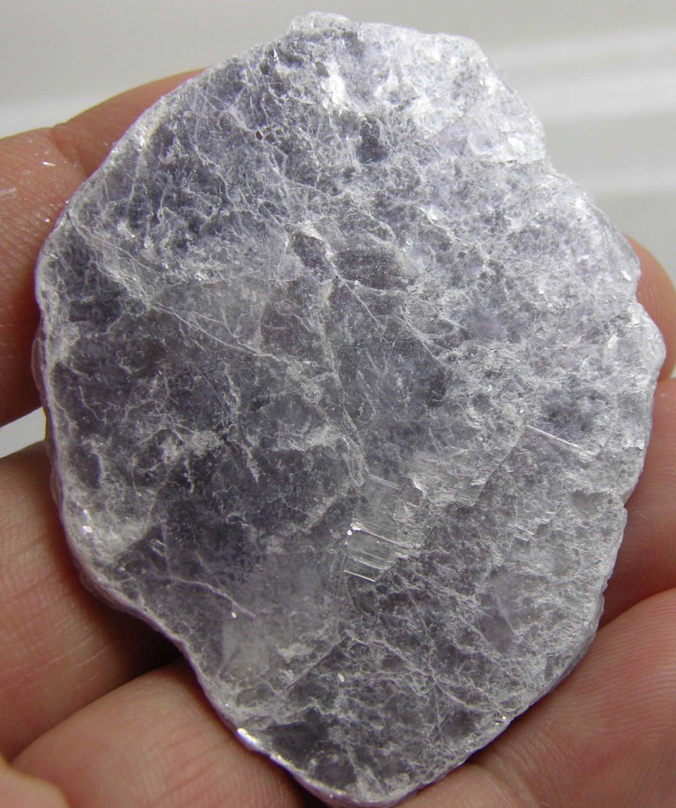 #6 55mm Brazil Natural Raw Semi-Translucent Mica Crystal Slice Specimen 1 1/8 in