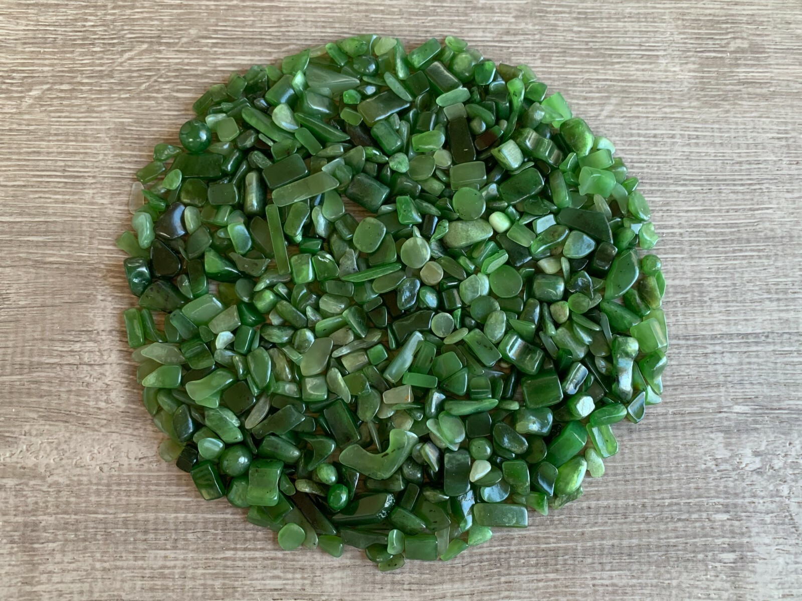 Grade A++ Nephrite Jade Semi Tumbled Gemstone Chips 5 – 15mm, Wholesale Bulk Lot
